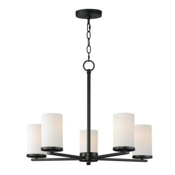 Lateral Five Light Chandelier in Black by Maxim