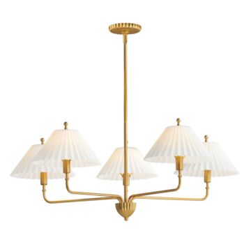 Kismet Five Light Chandelier in Gold Leaf by Maxim