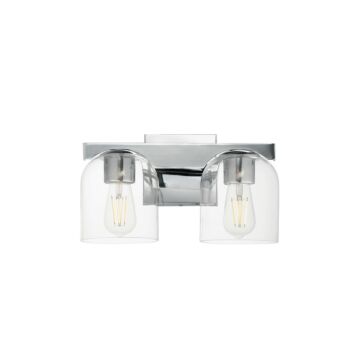 Scoop Two Light Bath Vanity in Polished Chrome by Maxim
