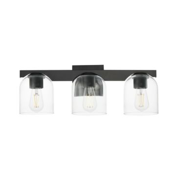 Scoop Three Light Bath Vanity in Black by Maxim