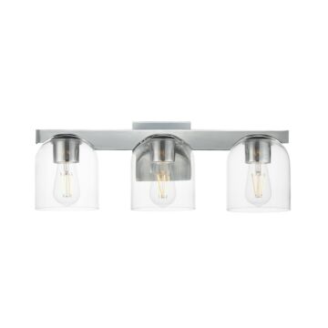 Scoop Three Light Bath Vanity in Polished Chrome by Maxim