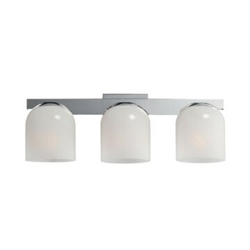 Scoop Three Light Bath Vanity in Polished Chrome by Maxim