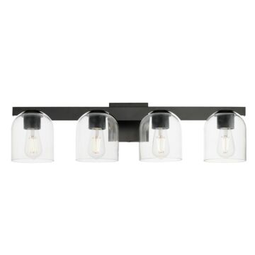 Scoop Four Light Bath Vanity in Black by Maxim