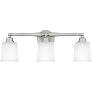 Cecilia Three Light Bath in Brushed Nickel by Quoizel