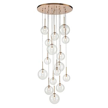Delilah LED Pendant in Aged Brass by Avenue Lighting