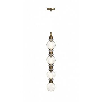 Avra LED Pendant in Aged Brass by Avenue Lighting