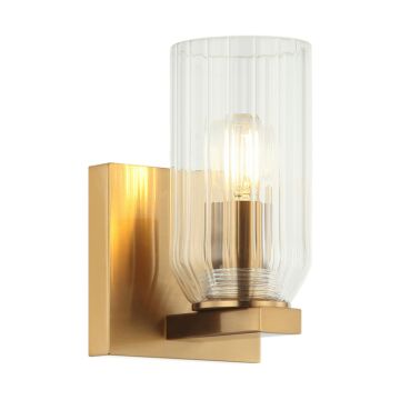 Westlock One Light Wall Sconce in Aged Gold Brass by Matteo Lighting