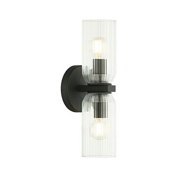 Westlock Two Light Wall Sconce in Matte Black by Matteo Lighting