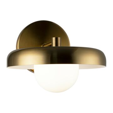 Creston LED Wall Sconce in Aged Gold Brass by Matteo Lighting