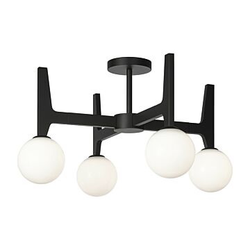 Scriben LED Ceiling Mount in Matte Black by Matteo Lighting