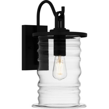 Noland One Light Outdoor Wall Mount in Matte Black by Quoizel