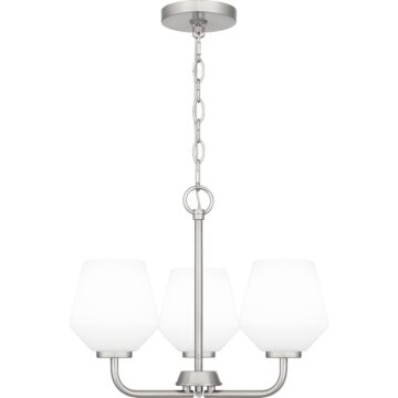 Nielson Three Light Pendant in Brushed Nickel by Quoizel