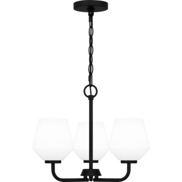 Nielson Three Light Pendant in Matte Black by Quoizel