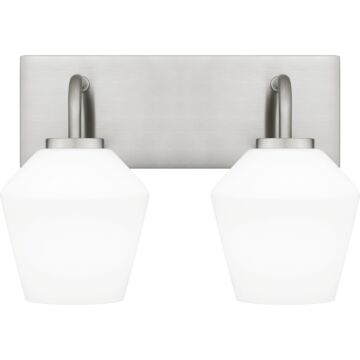 Nielson Two Light Bath in Brushed Nickel by Quoizel