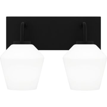 Nielson Two Light Bath in Matte Black by Quoizel