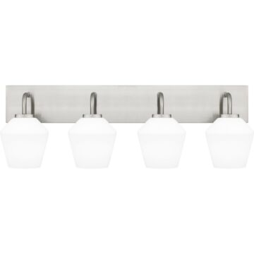 Nielson Four Light Bath in Brushed Nickel by Quoizel