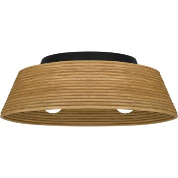 Quoizel Flush Mount Three Light Flush Mount in Matte Black by Quoizel