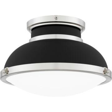Quoizel Flush Mount Two Light Flush Mount in Matte Black by Quoizel