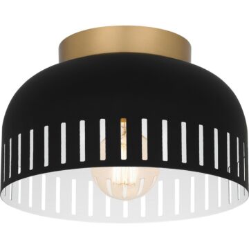 Quoizel Flush Mount One Light Flush Mount in Matte Black by Quoizel