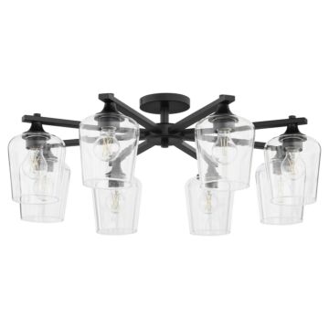 Veno Eight Light Ceiling Mount in Matte Black by Quorum International