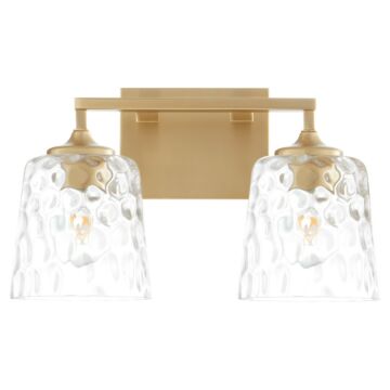 Eldorado Two Light Vanity in Aged Brass by Quorum International