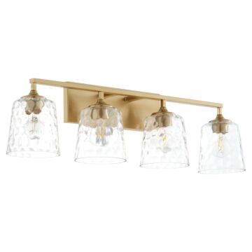 Eldorado Four Light Vanity in Aged Brass by Quorum International