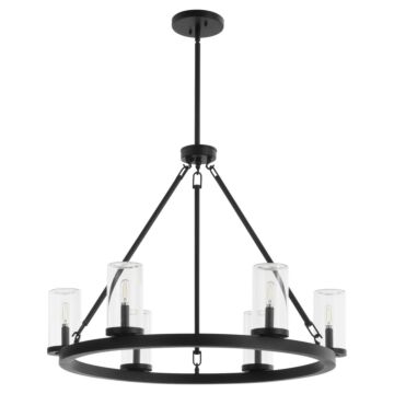 Gentry Six Light Chandelier in Matte Black by Quorum International
