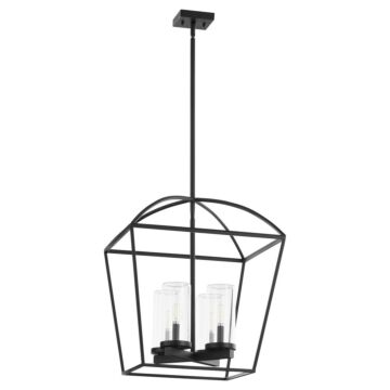 Odeon Four Light Pendant in Matte Black by Quorum International