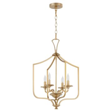 Maryse Four Light Entry in Aged Brass by Quorum International