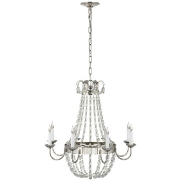Paris Flea Market  Chandelier in Polished Nickel by Visual Comfort Signature