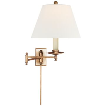 Dorchester  Swing Arm Wall Sconce in Antique-Burnished Brass by Visual Comfort Signature