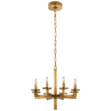 Liaison  Chandelier in Antique-Burnished Brass by Visual Comfort Signature