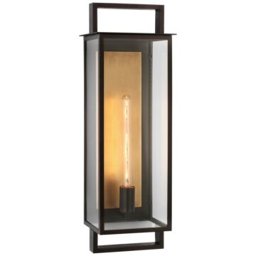 Halle LED Wall Lantern in Aged Iron by Visual Comfort Signature