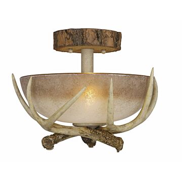 Lodge 2-Light Semi-Flush Mount in Noachian Stone