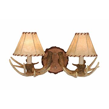 Lodge 2-Light Wall Sconce in Noachian Stone