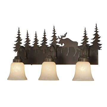 Yellowstone 3-Light Bathroom Vanity Light in Burnished Bronze