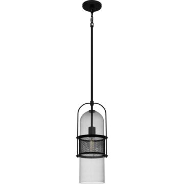 Quoizel Piccolo Pendant One Light Mini Pendant in Matte Black by Quoizel