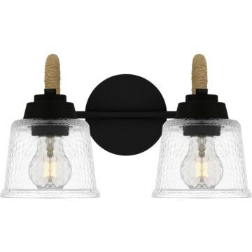 Seabreeze Two Light Bath in Matte Black by Quoizel