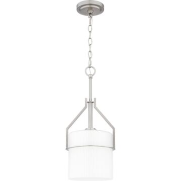 Seymour One Light Mini Pendant in Brushed Nickel by Quoizel