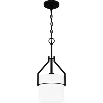Seymour One Light Mini Pendant in Matte Black by Quoizel