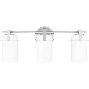 Seymour Three Light Bath in Brushed Nickel by Quoizel