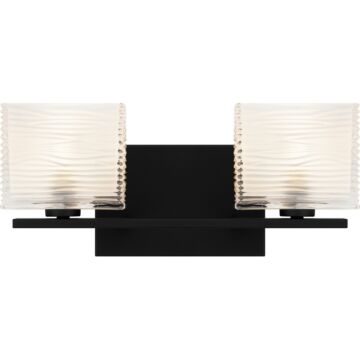 Westcap Two Light Bath in Matte Black by Quoizel