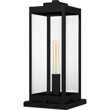 Westover One Light Outdoor Pier Base in Earth Black by Quoizel