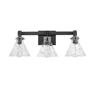 Barlon Three Light Vanity in Matte Black by Millennium