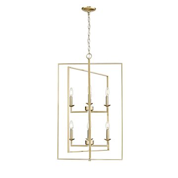 Nellis Eight Light Pendant in Modern Gold by Millennium
