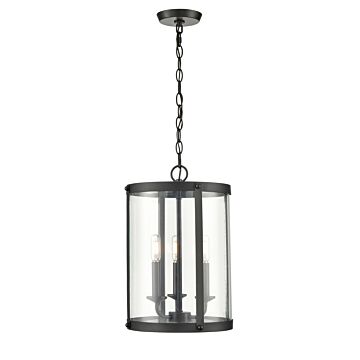 Aydenn Three Light Pendant in Matte Black by Millennium