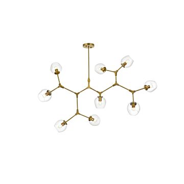 Cavoli 9-Light Chandelier in Brass