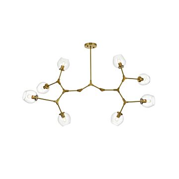 Cavoli 8-Light Chandelier in Brass