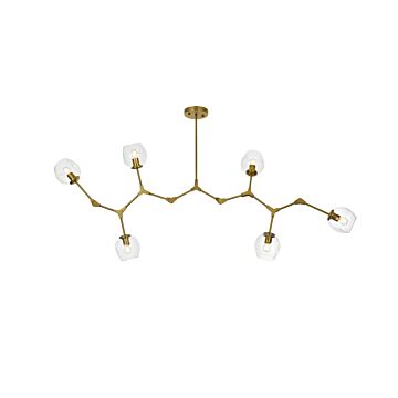 Cavoli 6-Light Chandelier in Brass