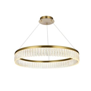 Rune 1-Light LED Chandelier in Satin Gold